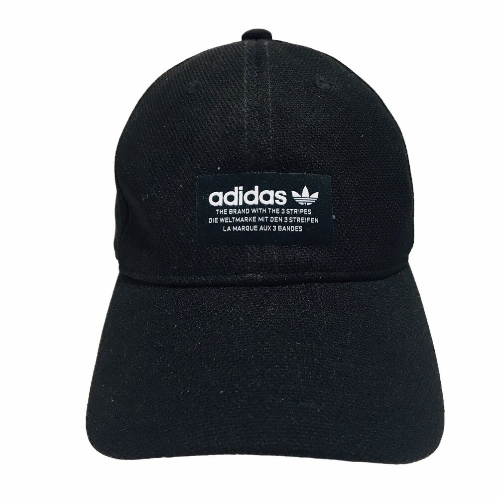 Adidas Men's 100% Cotton Adjustable Strapback Trefoil Logo Hat One Size
